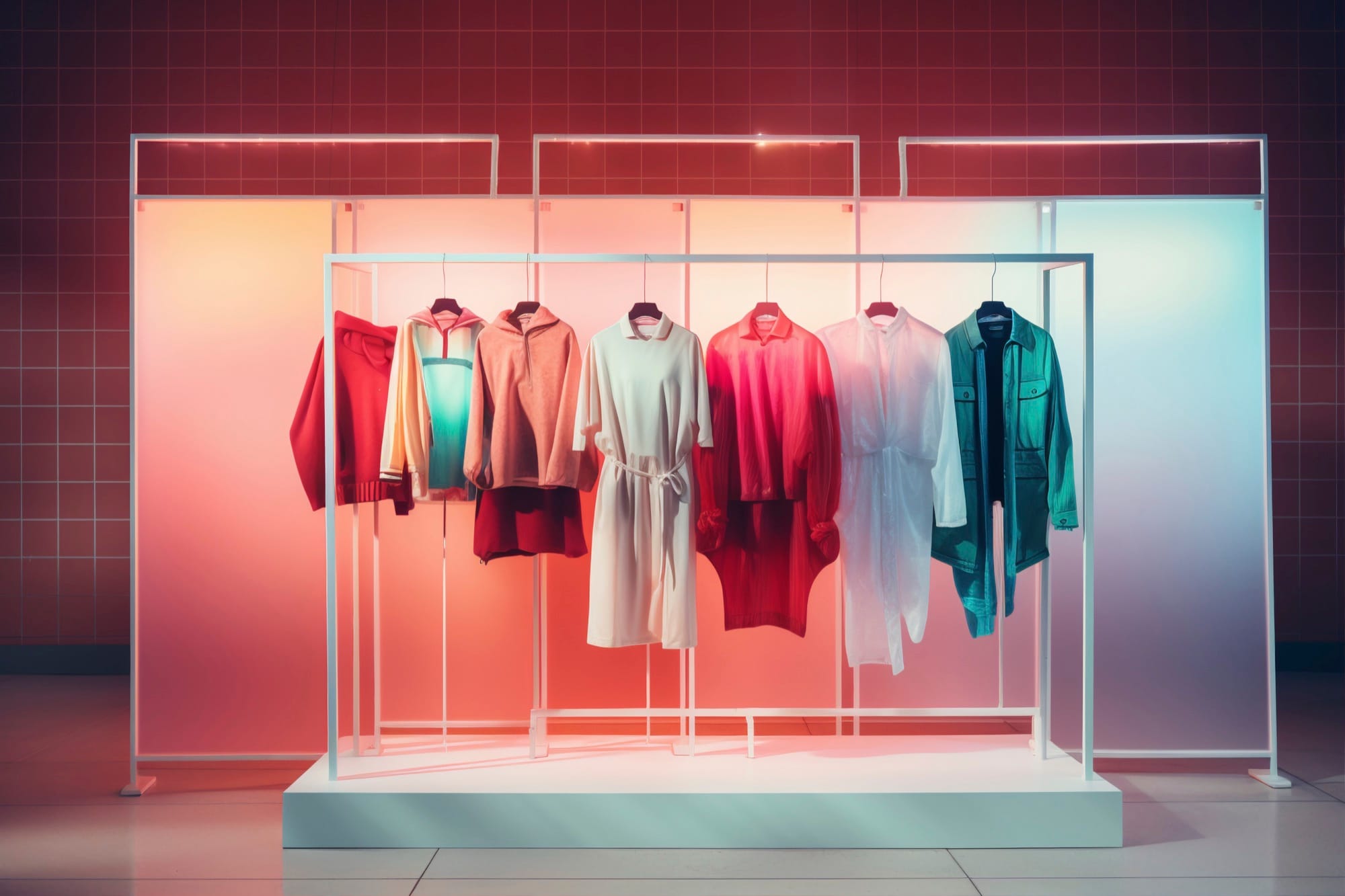A curated Nepal Denims clothing rack